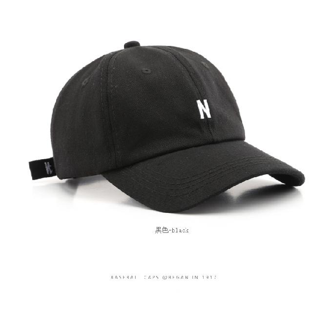 Women's Trendy Letter N Soft-top Baseball Cap, Outdoor Sun Protection, Sunshade, Couple's Duckbill Cap