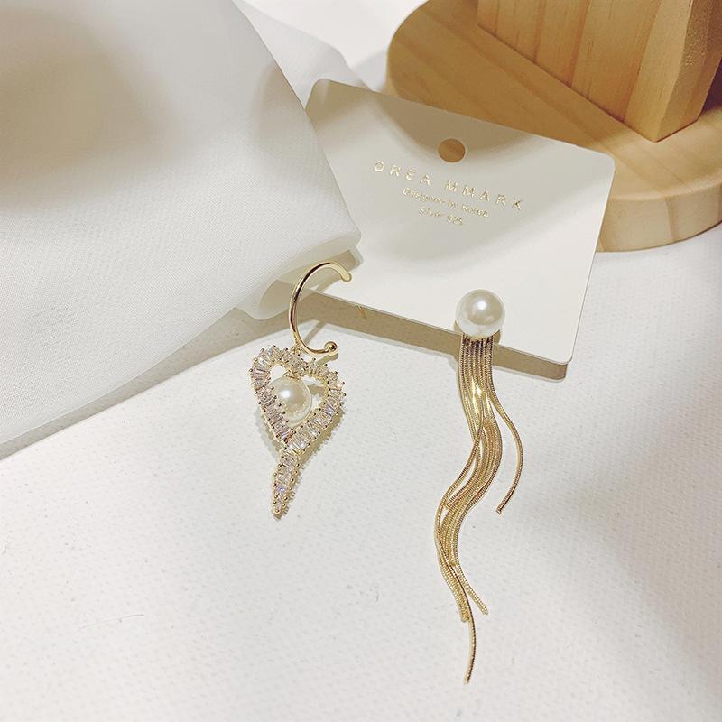 

Любовь Жемчуг Темперамент Асимметричные Длинные Серьги с Бахромой Серьги