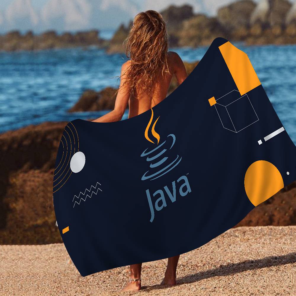 Логотип J-Javas Пляжное полотенце Цветные банные полотенца Для девочки Микрофибра Быстросохнущие На заказ Без песка Пляж Йога Спа Бассейн