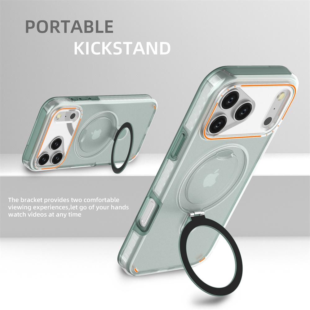 Magnet Folding Magnetic Stand Dual Layer Phone Case For iPhone 17 16 15 14 13 12 Pro Max 11 Air Shockproof Bumper Cover