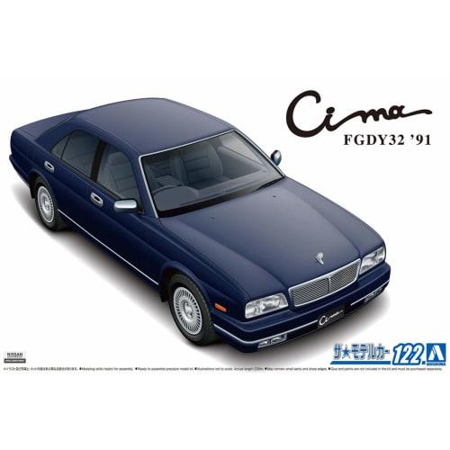 Aoshima Bunka Kyozai (AOSHIMA) 1/24 The Model Car Series No. 122 Nissan Y32 Cima Type III Limited L AV 1991 Plastic Model