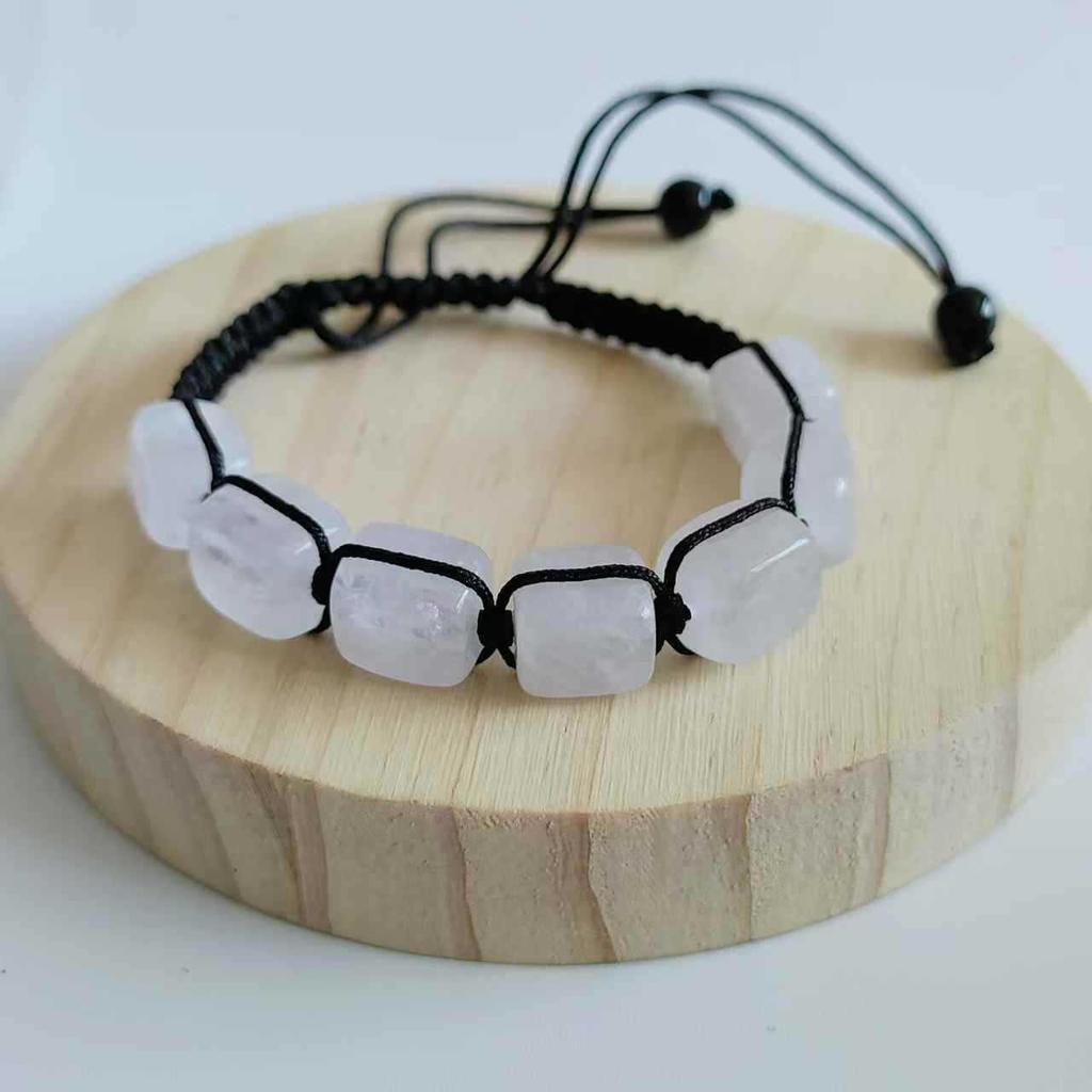 Exotic Seven-Color Crystal Woven Bracelet: Handmade Irregular Beaded Yoga Energy Bangle