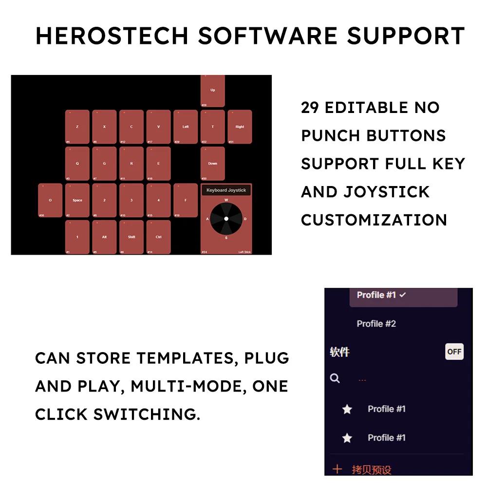 Tastatură ergonomică GameClaw Alien pentru o singură mână cu joystick 3D și butoane macro personalizabile, tastatură profesională pentru gaming pentru laptop/PC