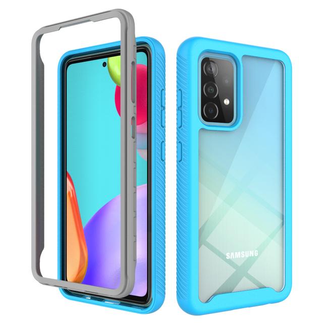 

Crystal Clear Full Protection Акриловий чохол для Samsung Galaxy S22 S21 Plus S20 Fe Note 20 Ultra A52 5g A52s A53 A33 A73 A72 A23 for Galaxy Note 20 небо синє кольору