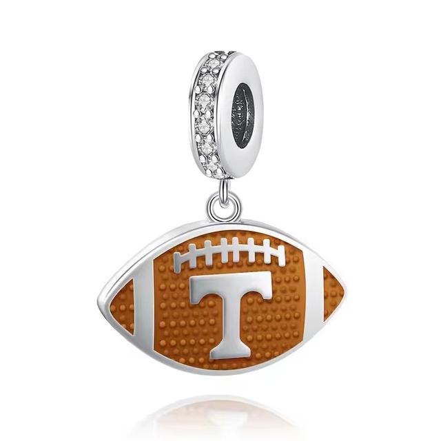 925 Silver Clasp Charms Sports Baseball Football Bead DIY Jewelry Necklace Bracelet Bangle Women Gift