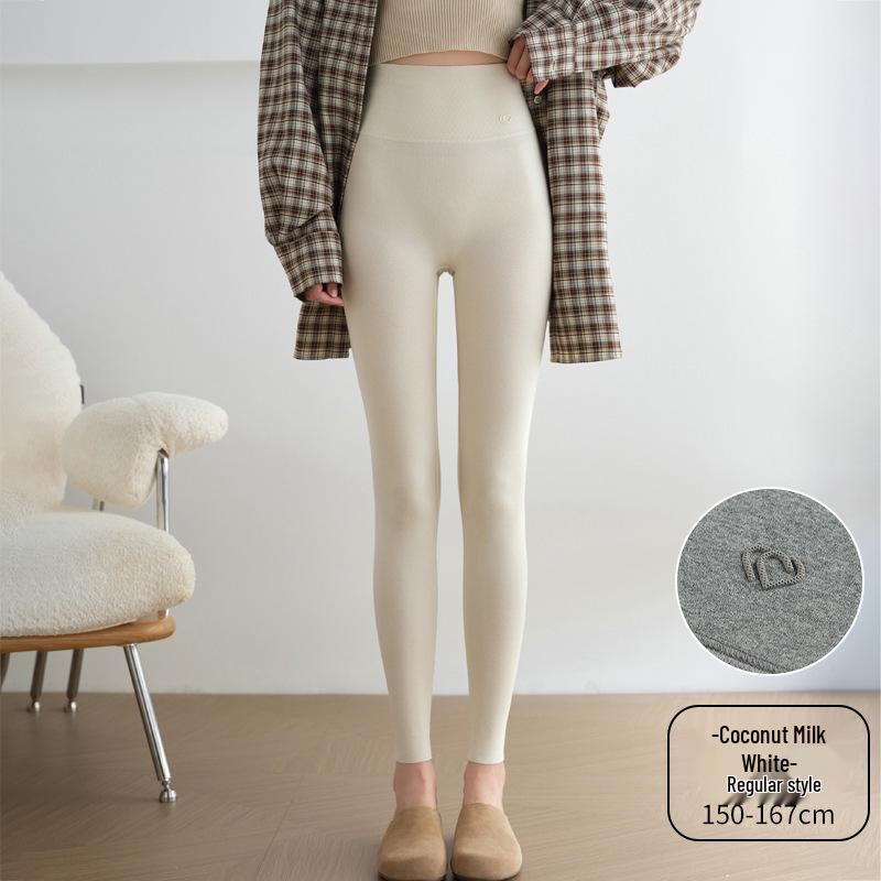 

Women s High-Waisted Seamless Fleece-Lined Leggings – Perfect for Autumn & Winter with High Elasticity, Comfort & Versatility. Extra Large