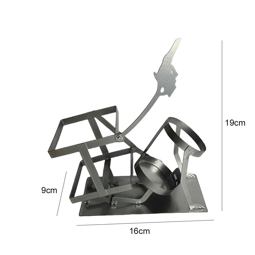 Retro Metal Red Wine Rack Skull Skeleton Design Wine Holder Skull Metal Wine Rack for Home Kitchen Bar Table Decoration