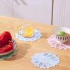 Coaster PVC Anti-scald and Non-slip Pot Mat Waterproof Skid Insulation Coffee Cup Pad Reusable Kitchen Items Accessories Decor