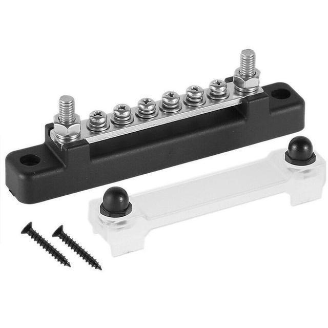 M6 Terminal Block dc Bus Bar 12v 1/4 Inch Stud 150A Electric BusBar 12v Power current distributor For Truck Boat accessories