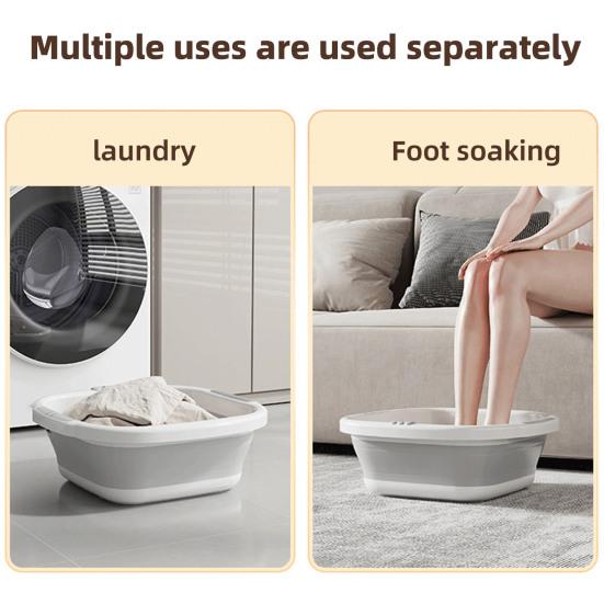 Yousheng Large Capacity Foot Basin Foldable Design Portable Foot Bath Tub Basin Expandable Easy Storage Foot Soak Basin