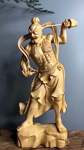 [dsdsad] 30cm Wood Carving of Kongorikishi Statue, Nio Statue, Ornament, Protection from Evil, Strongest Victory, Protection from Evil, Home Safety, T