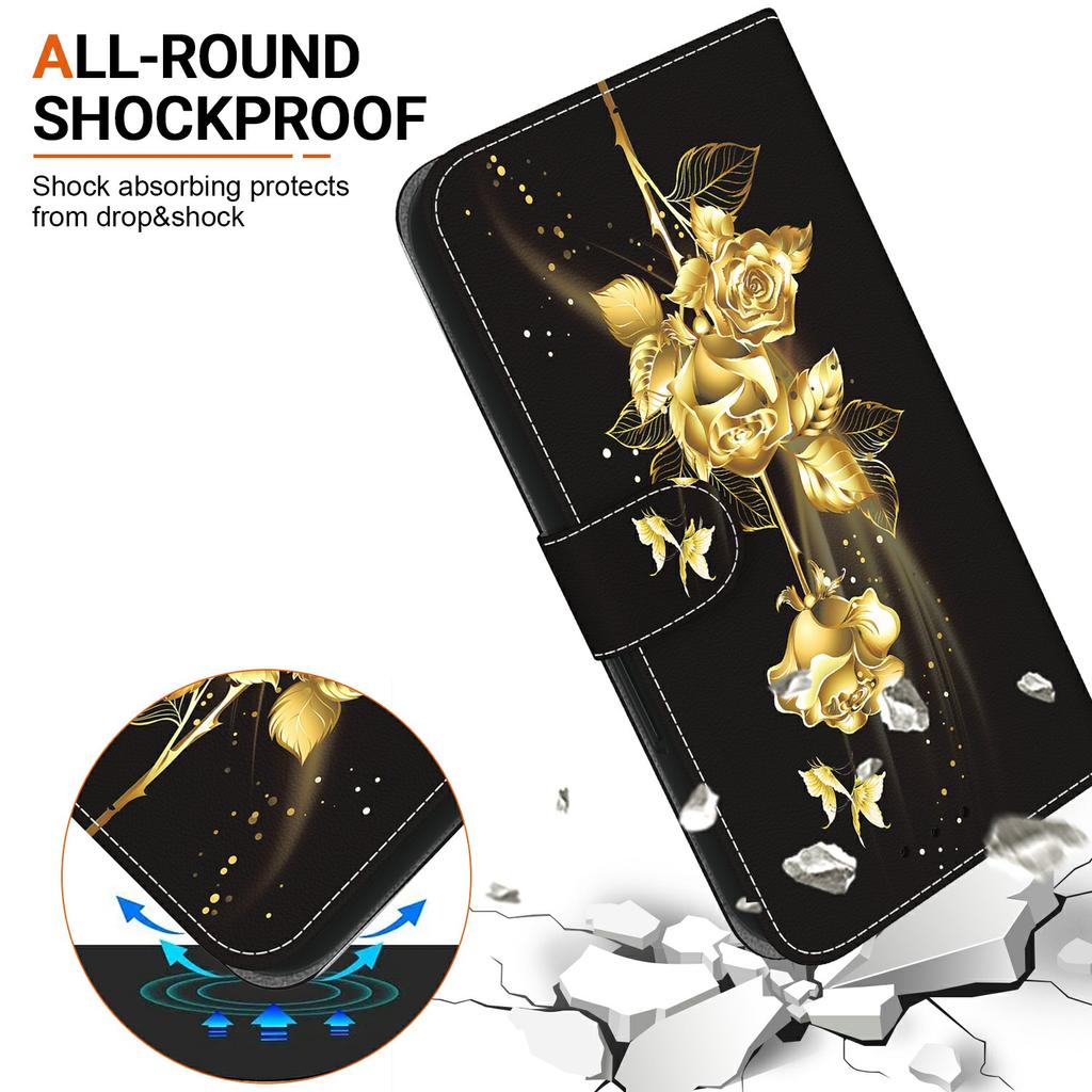 For Honor 400 5G (Global) Wallet Phone Case Anti-Drop Pattern Printing Leather Flip Cover with Strap