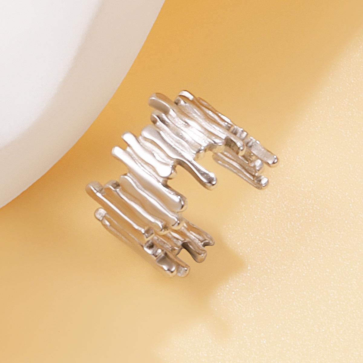 Stainless Steel Geometric U-Shape Ear Clip - Unisex Hip Hop Style