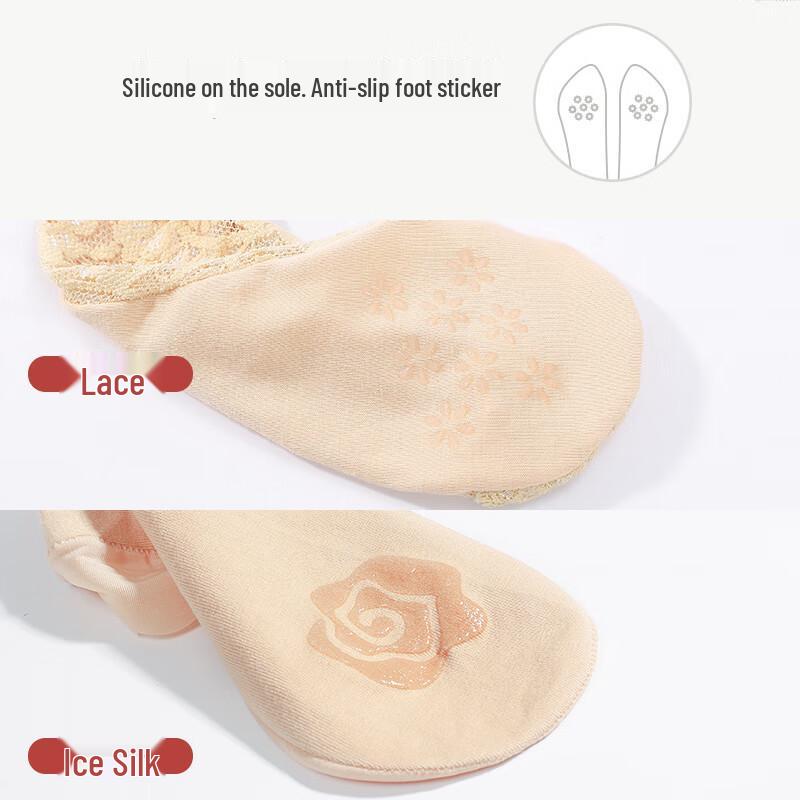 Langsah Damen Silikon Anti-Rutsch Unsichtbare Socken