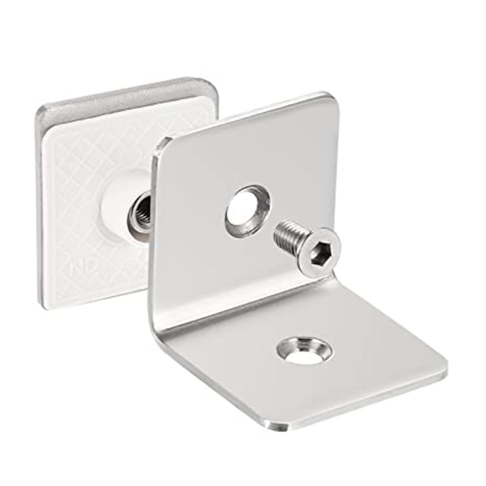 Stainless Steel 90° Glass Fixing Clips Connectors Shower Room Fixed Corner Code Frameless Glass Fixed Bracket Furniture Hardware