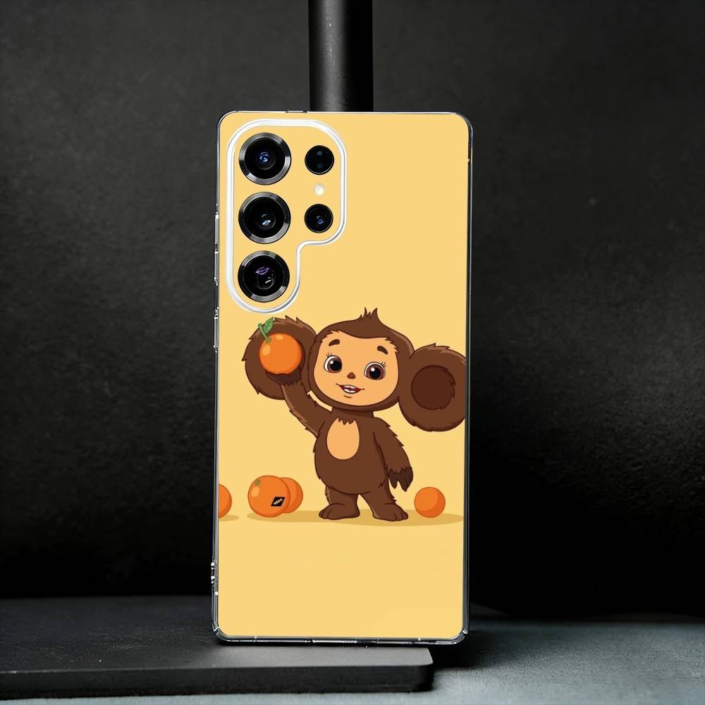 

Cartoon C-Cheburashka-es Phone Case For Samsung S25,S24,S21,S22,S23,S30,Ultra,S20,Plus,Fe,Note,10,9,5G Transparent Cover Samsung S24