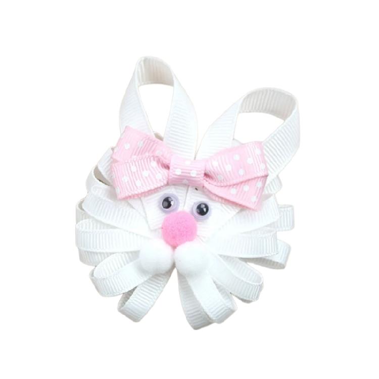 Lovely Hair Barrette Easter Festival Bunnies/Chick Hair Clip with Bowknot For Little Girl and Adult Holiday Theme Headwear