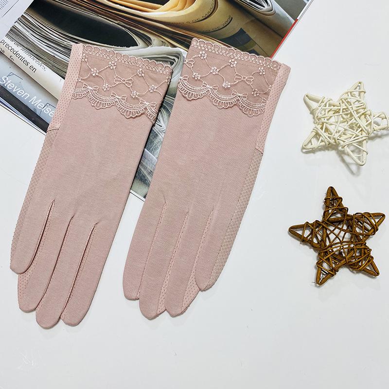 Sunscreen Non-Slip Touchscreen Summer Gloves for Women - UV Protection Driving/Cycling