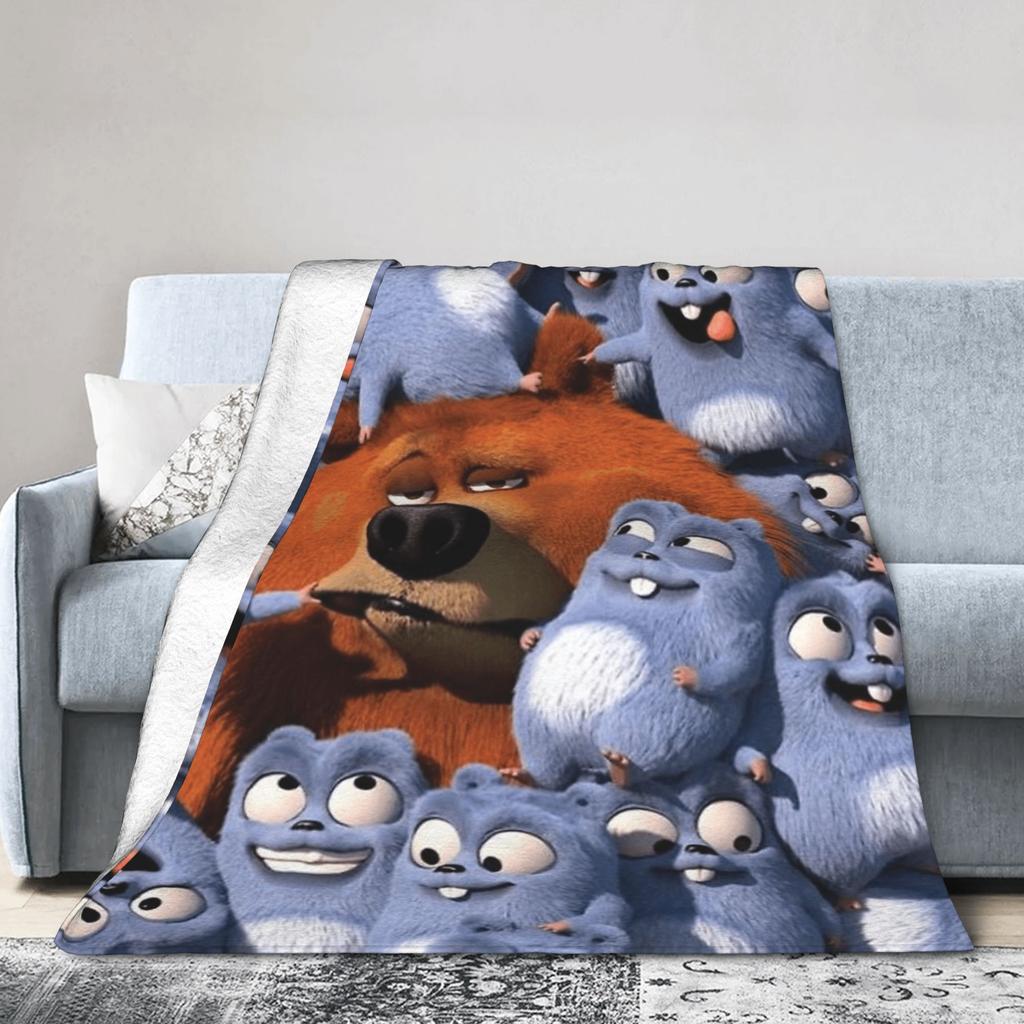 Grizzys and The Lemmings   Blanket  Warm Comfortable Plush Throw Blanket For Children Living Room Flannel Bedspread Bed Cover