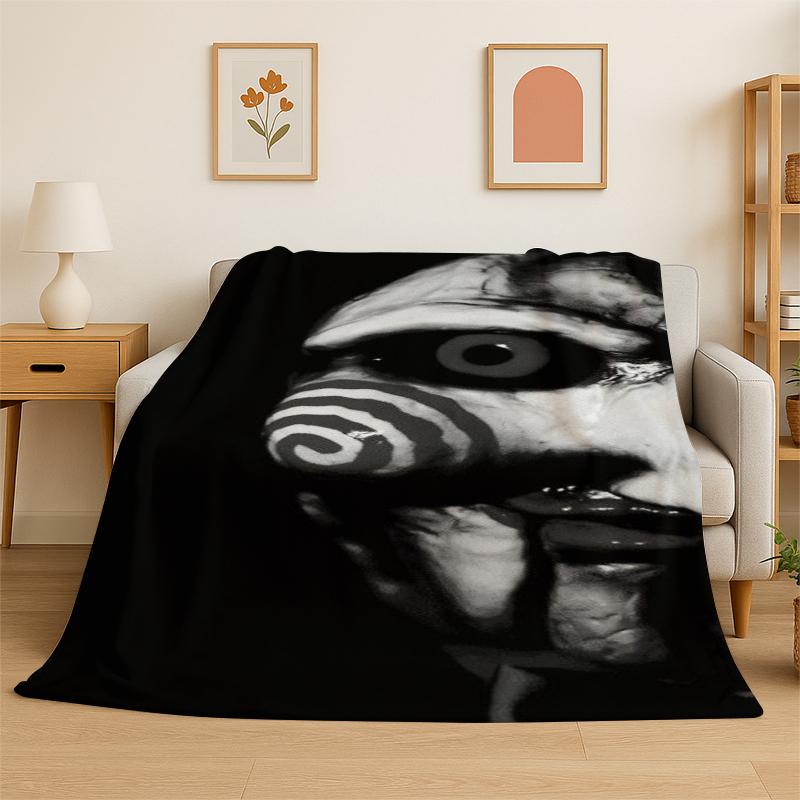 Personaggio Film Horror Chucky S-Scream Cartone Animato Coperta in Flanella Morbida Calda Plaid per Camera da Letto Soggiorno Letto Viaggio Regalo