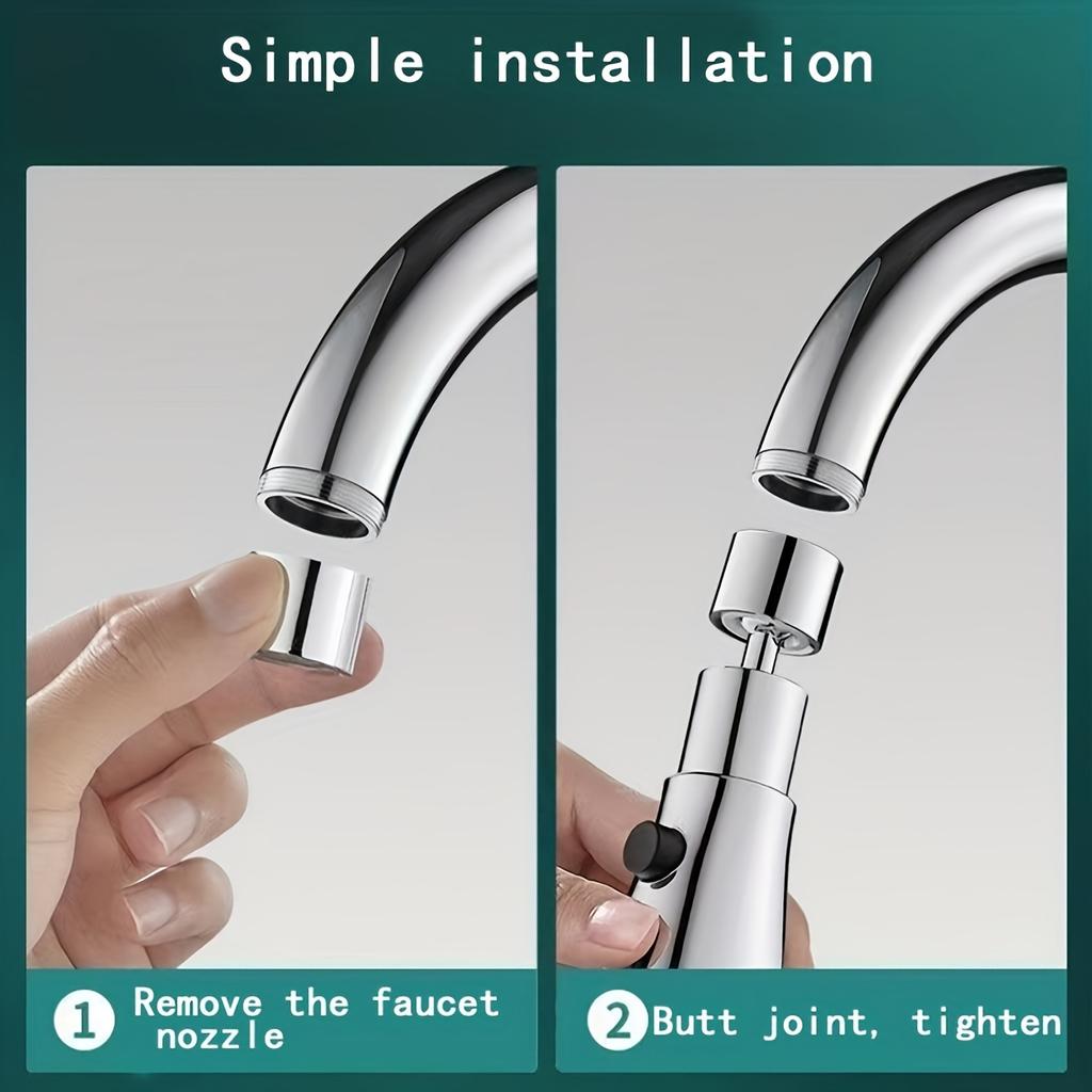 1pc Faucet Extender 360 Rotation Sprayer Kitchen Taps Anti-Splash Tap Booster Shower And Water Saving Faucet Three Modes