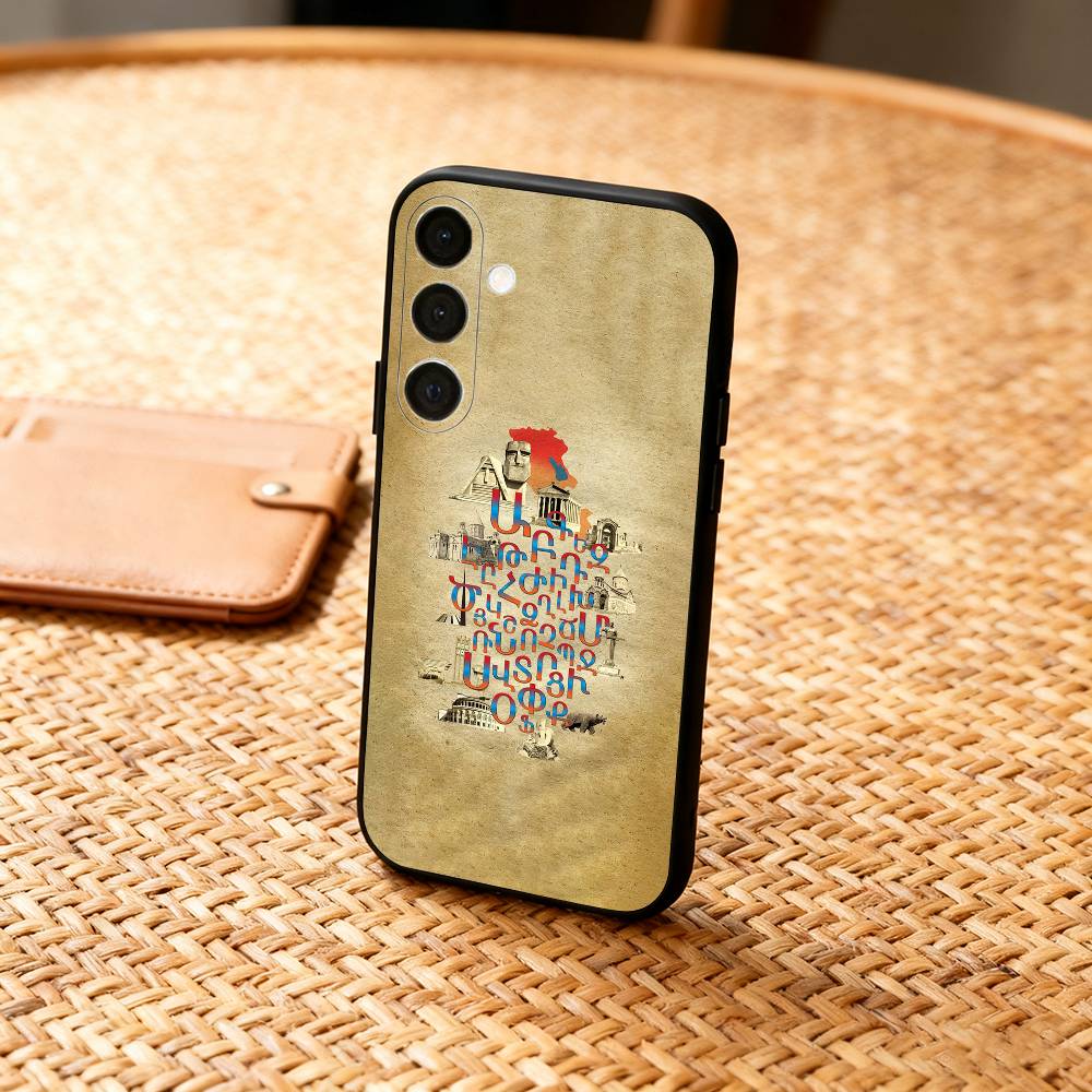 

A-Armenia Flag ART Phone Case For Samsung A73,72,71,53,52,51,22,91,80, Soft Black Cover Samsung a71 5g