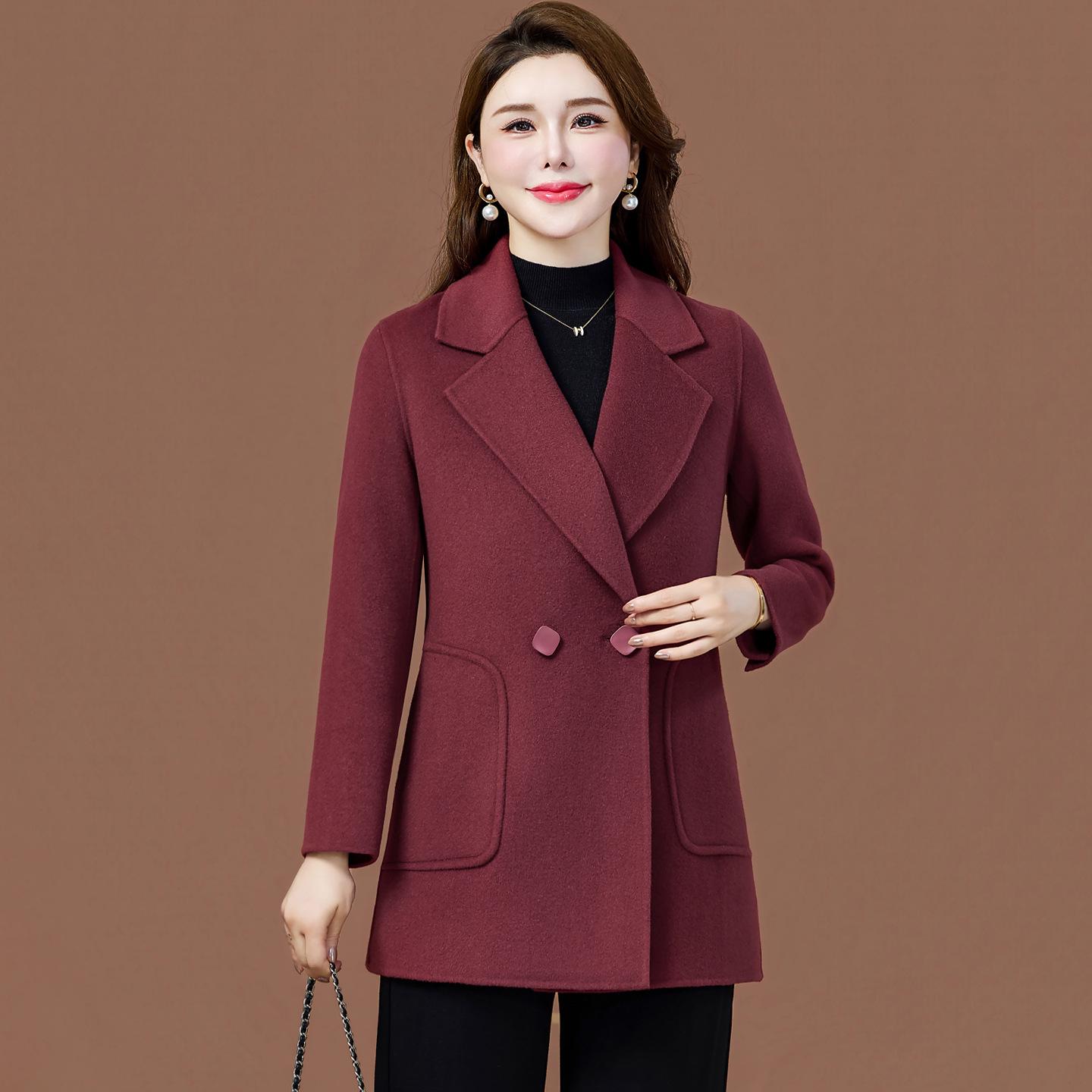 

Women s Slimming Double-Faced Cashmere Coat - High-End Winter 2025 Collection for Middle-Aged Women 4XL (130-145 lbs recommended)