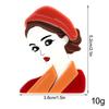 Cartoon Acryl Elegante Damenfigur Broschen für Frauen Süßes Mädchen Porträt Abzeichen Anstecker Modeschmuck Kleidung Tasche Zubehör Geschenk