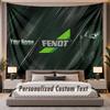 Custom Name Text Tapestry Fendt Personalized Polyester Wall Tapestry For Bedroom And Room