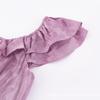 Summer High-quality New French Elegance Temperament Tie-dye Jacquard Lotus Leaf Collar Slim and Thin Long Dress Women