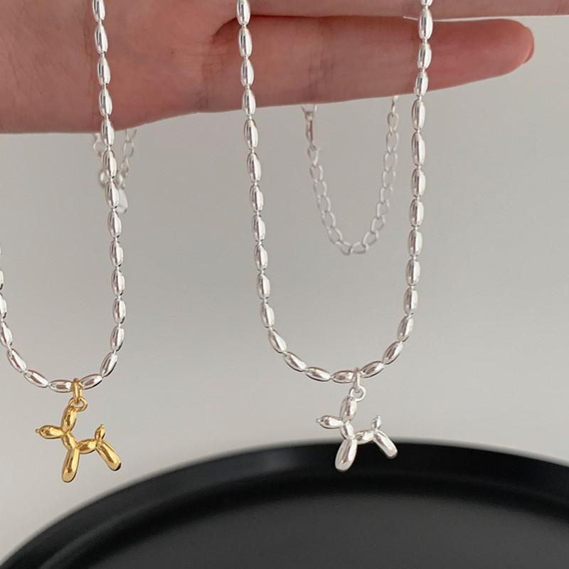 And Minimalist Elegant Balloon Dog Necklace In Alloy For Fashionable Women In 2023