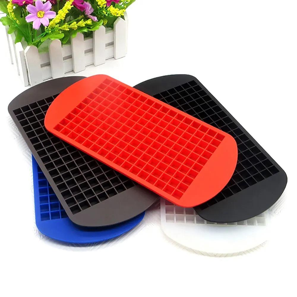 Silicone 160 Grid Ice Tray Easy Demoulding Ice Maker Mini Square Ice Cube Mold  Summer
