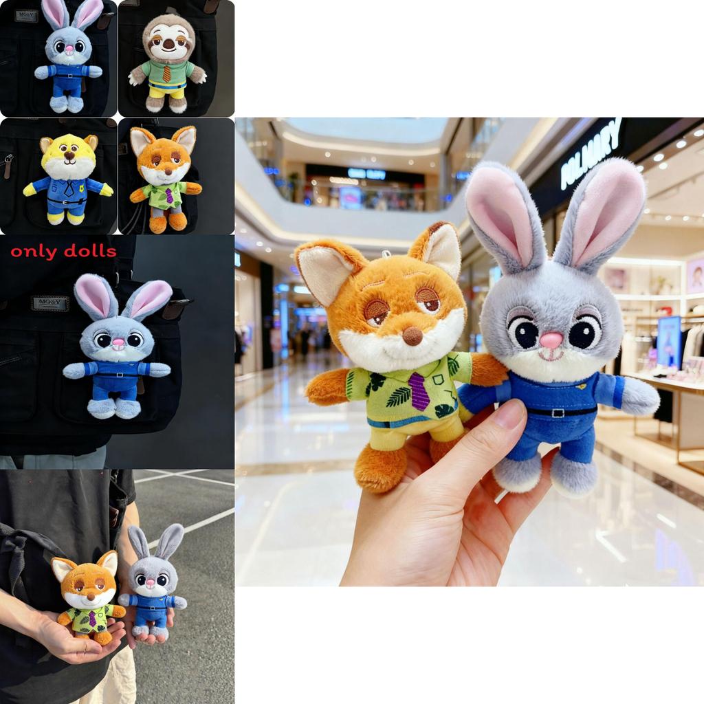Zootopia Cute Judy Nick Sloth And Benjamin Plush Keychain For Kids And Collectors