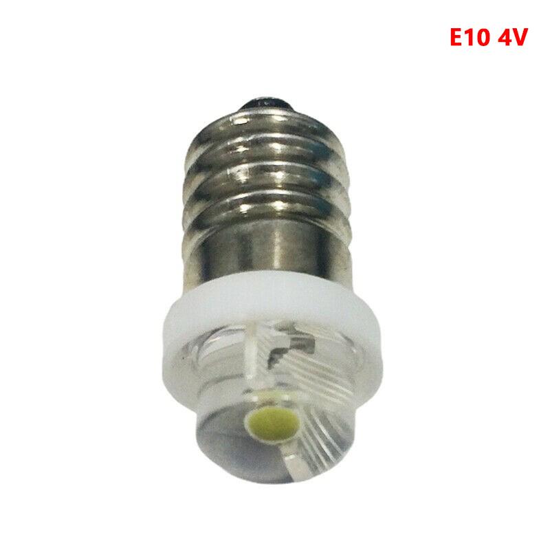 3/4.5/6V 0.5W Torch Bulb 6000K White Led E10 Socket Replacement Bulb For Torch