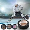 Memorial Rubber Wear-Resistant Roller Skate  Real Ice Game Puck (Black) (Puck + Display Case)