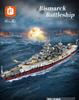 Fang Cheng Aircraft Carrier & Bismarck Battleship Model Toy - Educational Assembly Puzzle for Boys