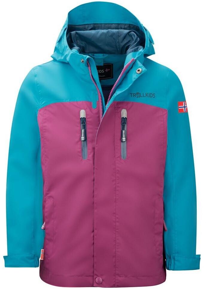 Куртка Trollkids Bryggen 3в1 Jacket фиолетовая темно-бирюзовая мадейра синяя