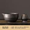 Coarse Pottery Matcha Bowl with Spout Matcha Tool Brush Japanese Tea Bowl Cup Tea Whisk Set Tea Set