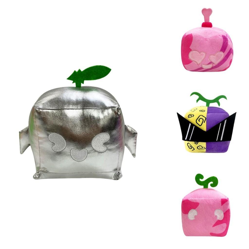 Blox Fruits Plüschtier in lila Leopardenbox Weiche und flauschige Tierfigur