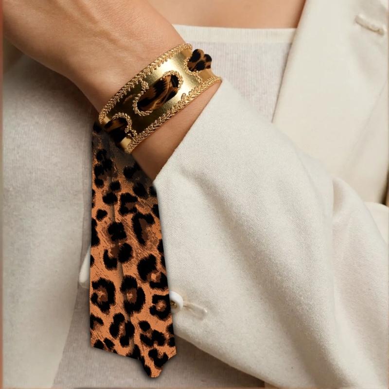 Vintage Elegante Legering Lint Manchet Speels Kleurcontrast Artistiek Detail Dames Sieraden Cadeau Ideeën