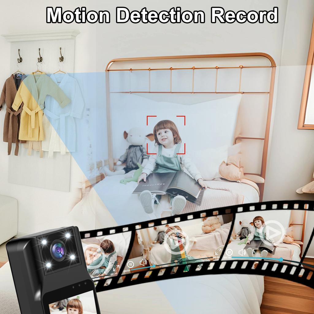 4K WiFi Body Camera with Audio and Video Recording Wearable Body Cam Mini Video Camera Camcorder with Magnetic Back