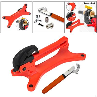 Portable Pipe Vise Jaw Clamp Plumbing Tool Wrench for Installation Fixing