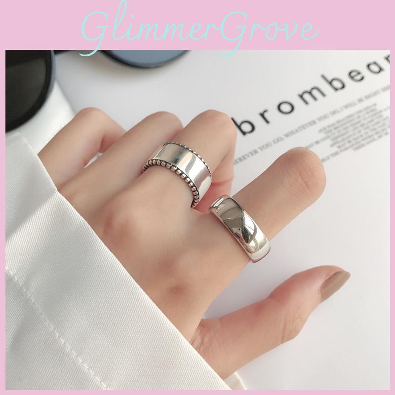 Stilvoller Verstellbarer Offener Ring Reines Silber Modischer Dicker Ring Einzigartiges Design