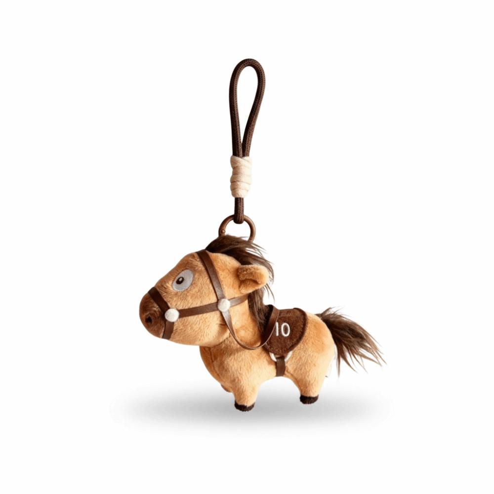Good Luck Horse Plush Keychain Chinese Style Zodiac Pony Figurine Pony Bag Pendant  Home Decoration коричневый