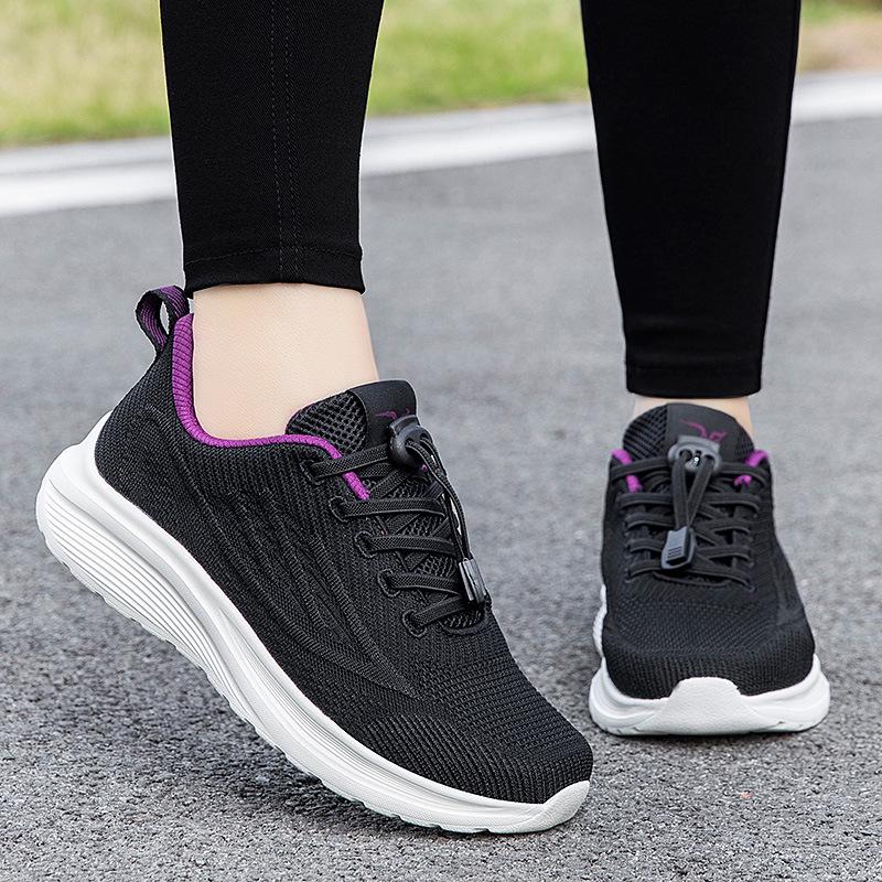 Breathable Mesh Anti-Slip Slip-On Shoes for Elderly Women 38
