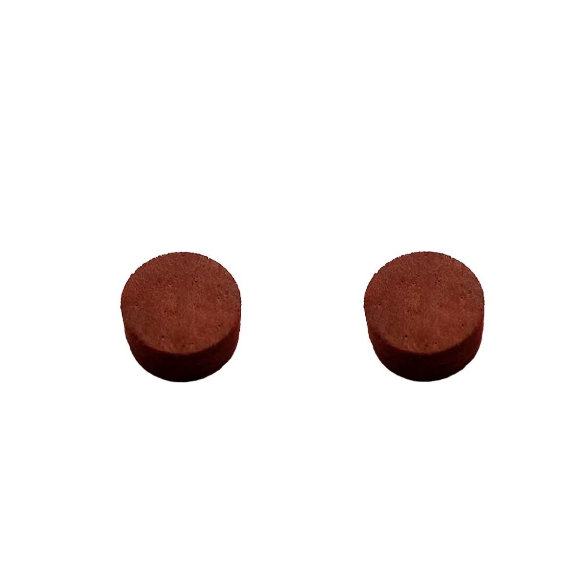 

2Pcs Pool Cue Tips with Cattlehide Leather Diameter 14mm Height 8mm красный