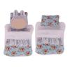 Popular Doll Bed With Flower Pattern Detachable Pillows And Sleeping Bag For Plush Dolls 17cm Plush Figure Doll Display