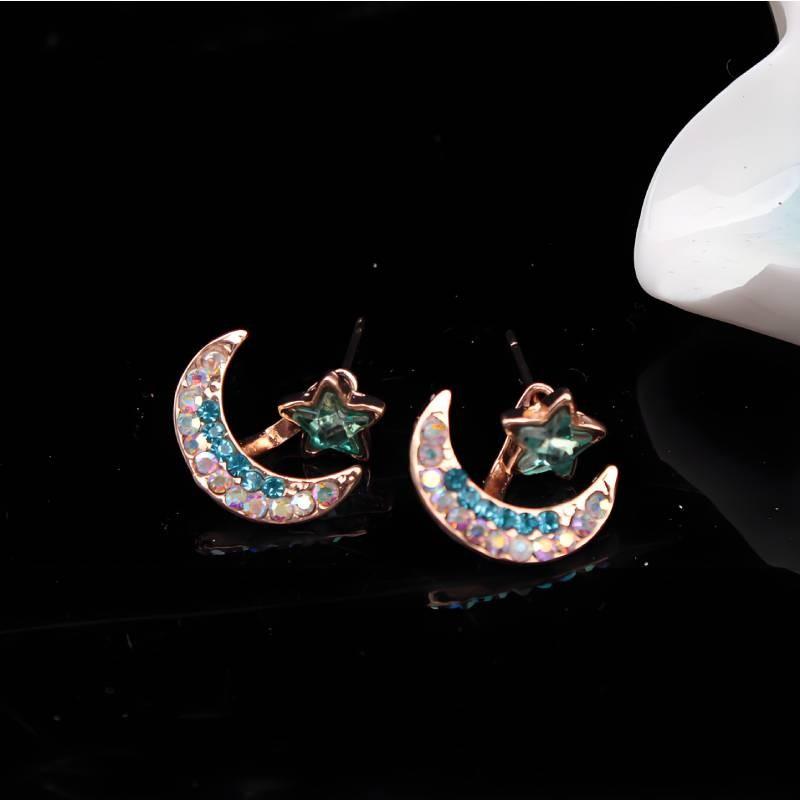 Stunning 2019 New Korean Style Star And Moon Alloy Earrings For Vintage Fashion Lovers