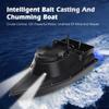 RC Bait Boat for Fishing 500m Range 12V 15000mAh Auto Reset 5 Level Windproof Fish Finder Rc Bait Boat Black