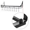 Metal  ing Pan Pot Rack Wall Mounted with 10 Hook Holders Kitchen Storage   (90cm)
